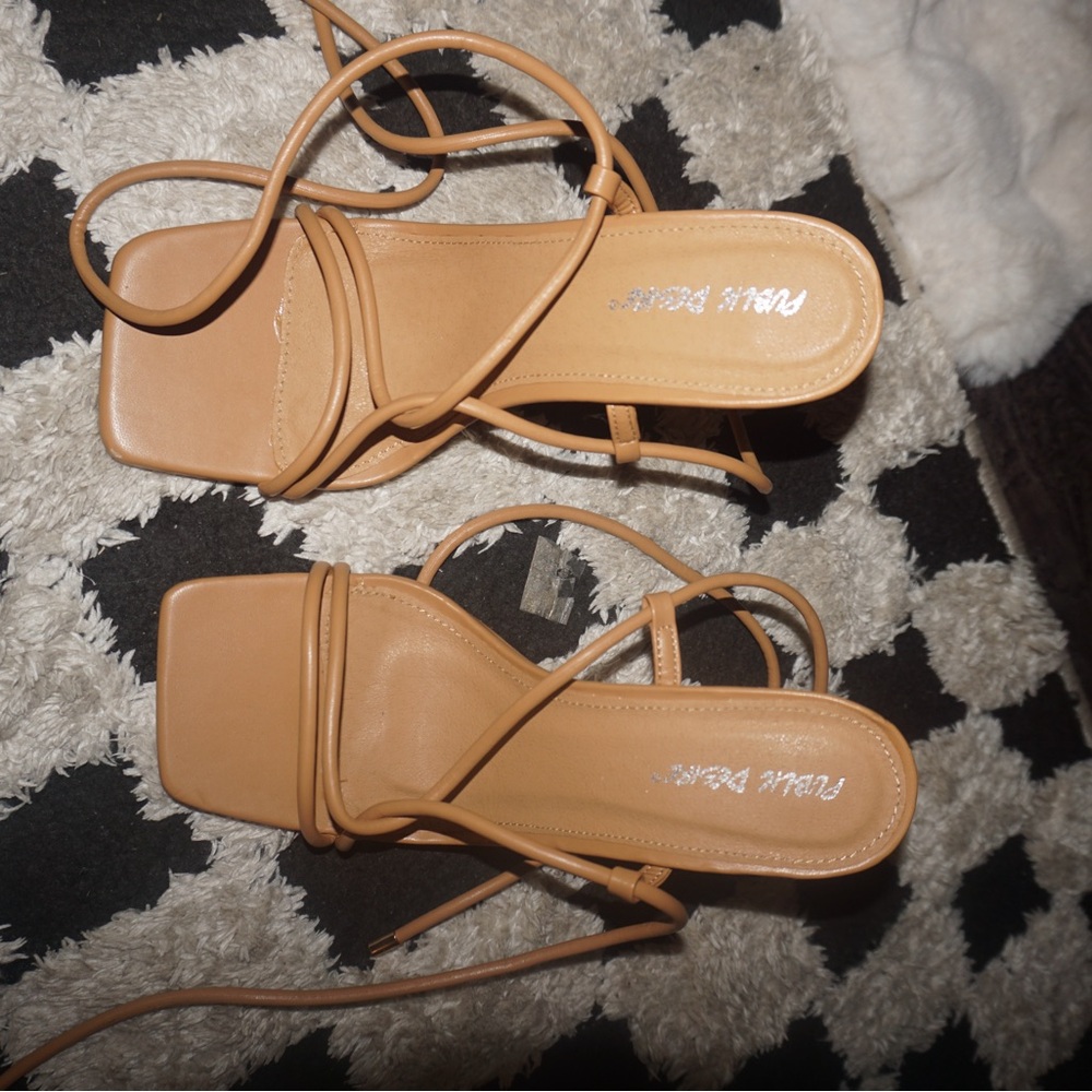 Tan Strappy Heels